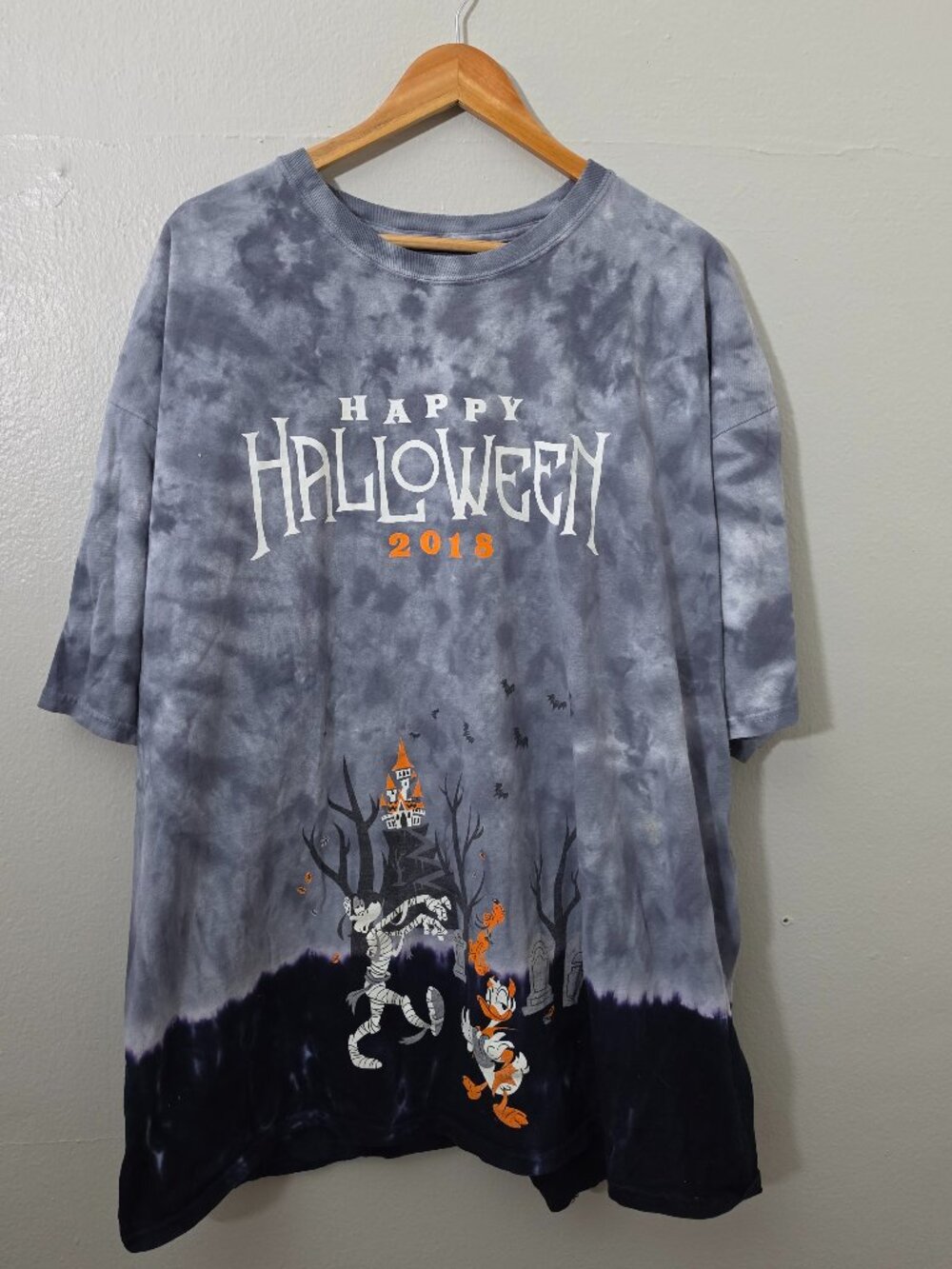 Disney Parks Halloween Unisex Navy Blue Crewneck T-Shirt Size 3X